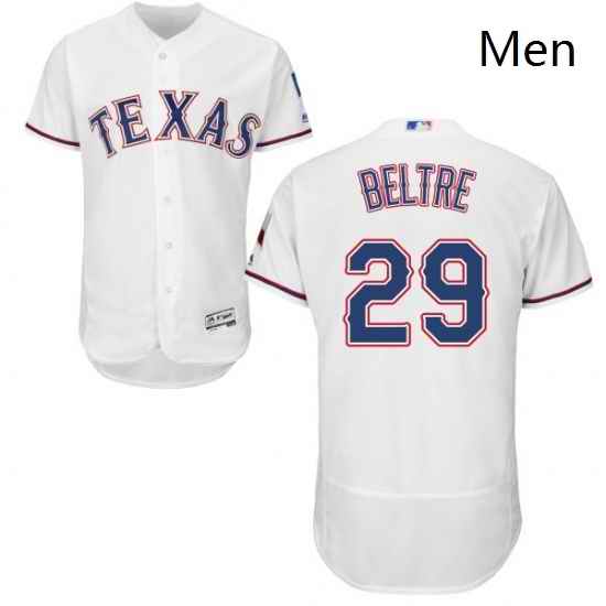 Mens Majestic Texas Rangers 29 Adrian Beltre White Home Flex Base Authentic Collection MLB Jersey
